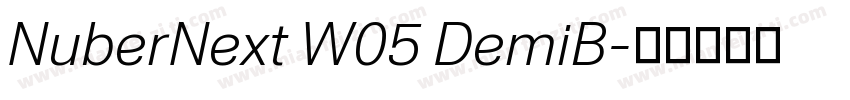 NuberNext W05 DemiB字体转换